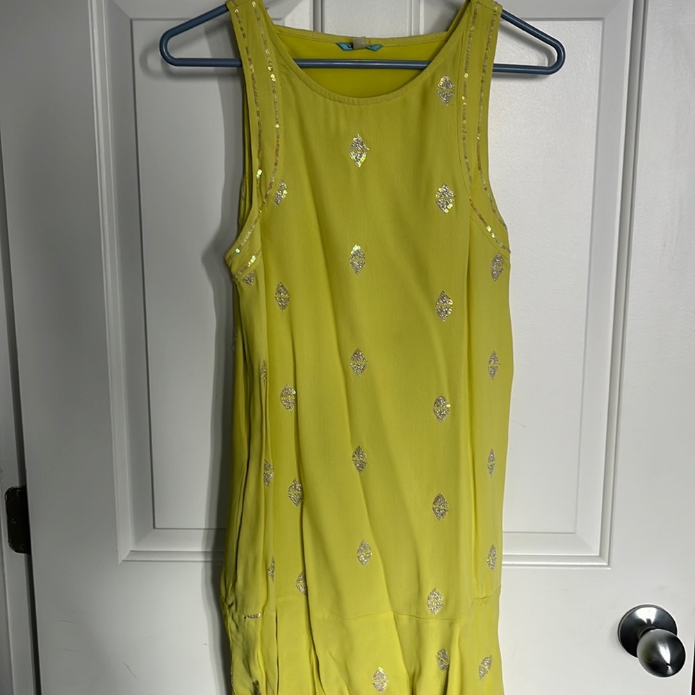 Anthropologie Leifnotes neon sequin dress size 0